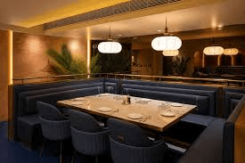 Viraasat restaurant — moody candlelit interior