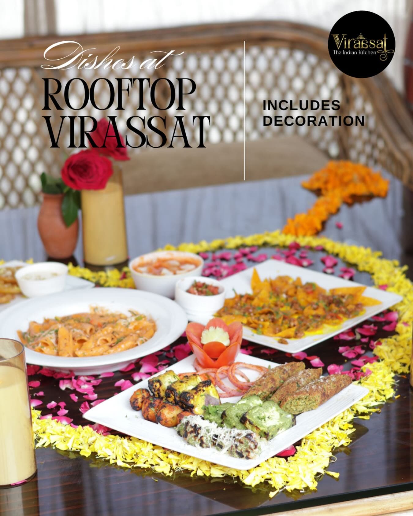 Viraasat Special Platter — a royal spread of tandoori kebabs